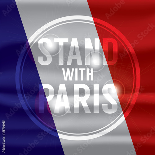 Stand With Paris Abstract Background Vector Illustration