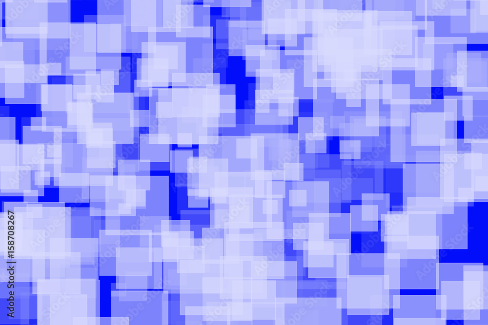 Fototapeta premium Fondo azul con cuadrados blancos.