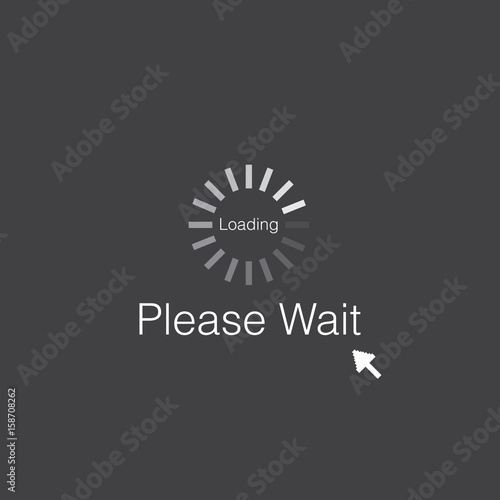 Loading To View Screen Vector Illustration