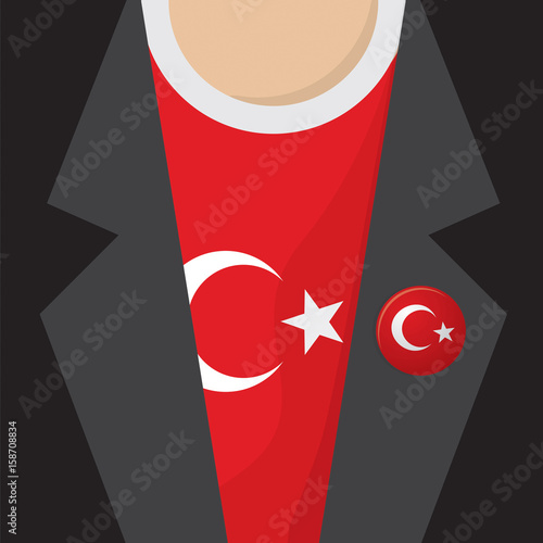 T-Shirt With Turkey Flag Vector Illustration