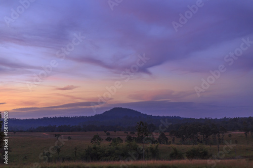 Fototapeta Naklejka Na Ścianę i Meble -  Sky and tree mountain morning./Viewpoint (Thung Salaeng Luang), Phitsanulok, Thailand.