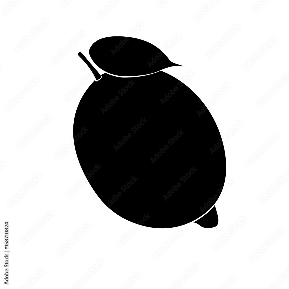 Fresh lemon silhouette. vector illustration Fresh lemon silhouette. vector illustration
