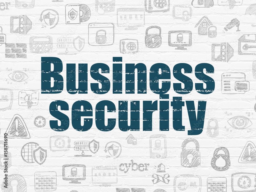 Privacy concept: Business Security on wall background Privacy concept: Business Security on wall background