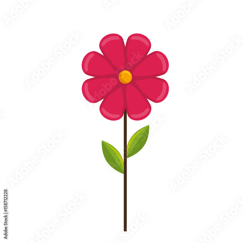 Beautiful flower gardening icon vector illustration graphic design