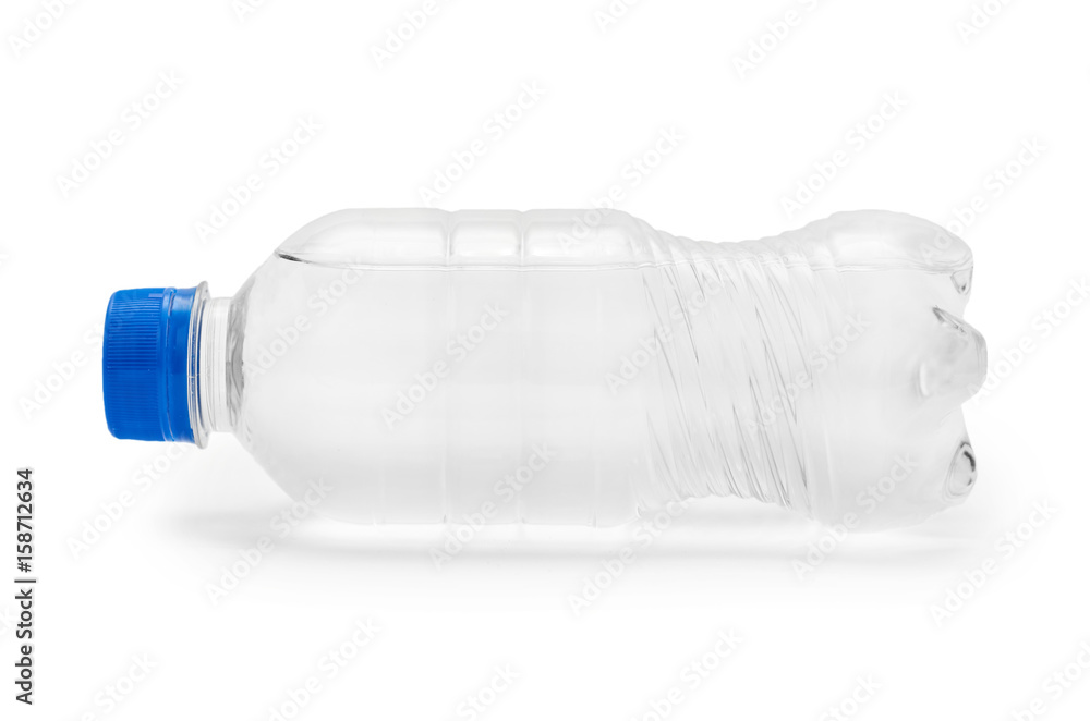 Clean and fresh water packed in a plastic bottle. Isolated on white background Clean and fresh water packed in a plastic bottle. Isolated on white background