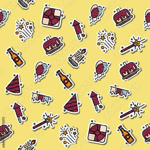 Party concept icons pattern