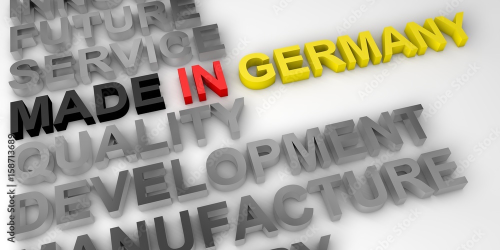 Made in Germany concept in the national colors
