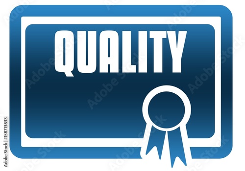 QUALITY blue certificate.