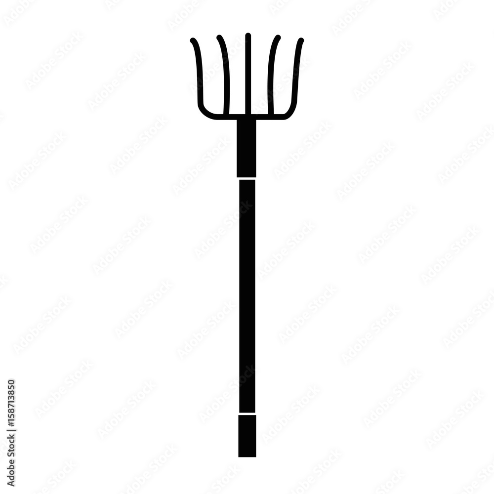 Rake gardening tool icon vector illustration graphic design Rake gardening tool icon vector illustration graphic design