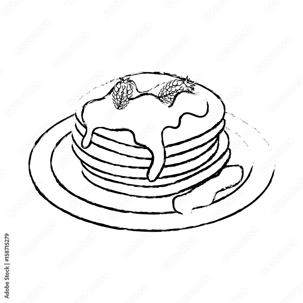 Delicious pancakes breakfast icon vector illustration graphic design Delicious pancakes breakfast icon vector illustration graphic design