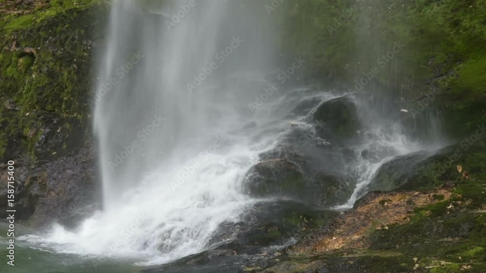 The view of Goriuda waterfall in Friuli region. The view of Goriuda waterfall in Friuli region.