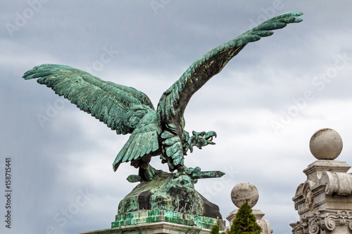 Turul bird in the Royal Castle, Budapest, Hungary