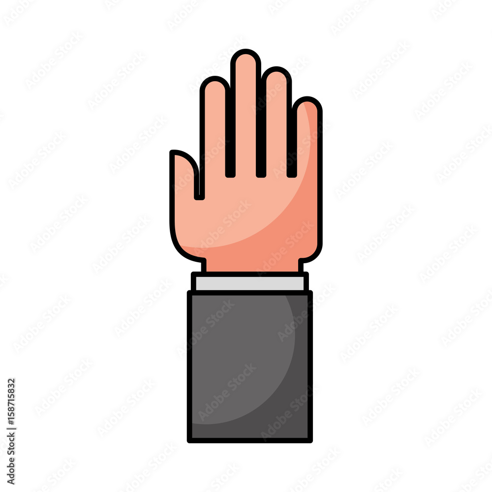 Obraz premium hand human open icon vector illustration design