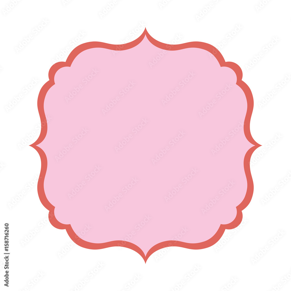Decorative frame emblem icon vector illustration graphic design