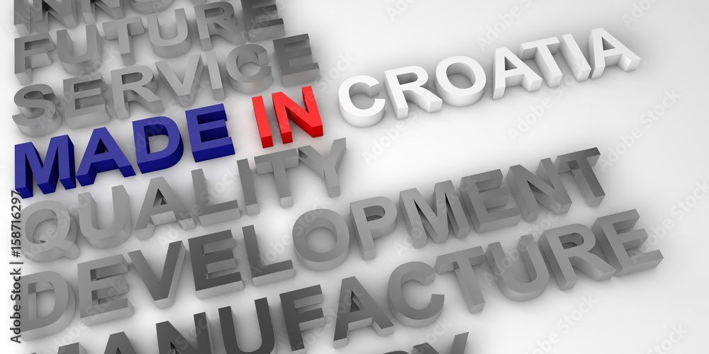 Made in Croatia concept in the national colors Made in Croatia concept in the national colors