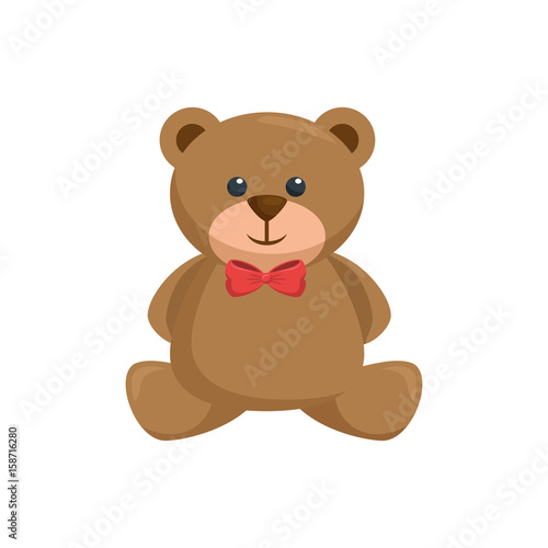 Teddy bear toy icon vector illustration graphic design