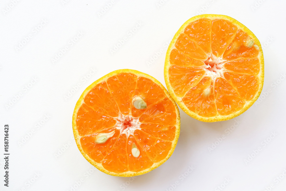 Oranges slice , Slice of fresh oranges against on white background Oranges slice , Slice of fresh oranges against on white background