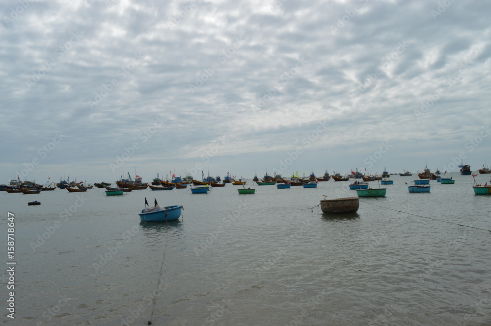 Rippled clouds over Round Boats