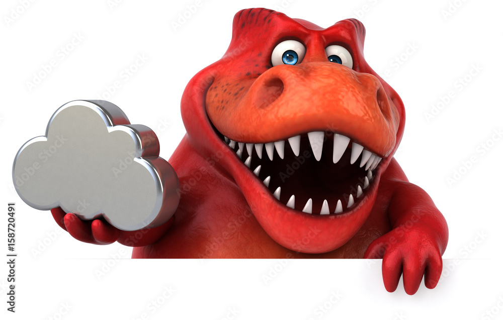 Fun dinosaur - 3D Illustration Fun dinosaur - 3D Illustration