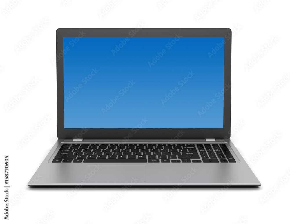 laptop computer on white background laptop computer on white background