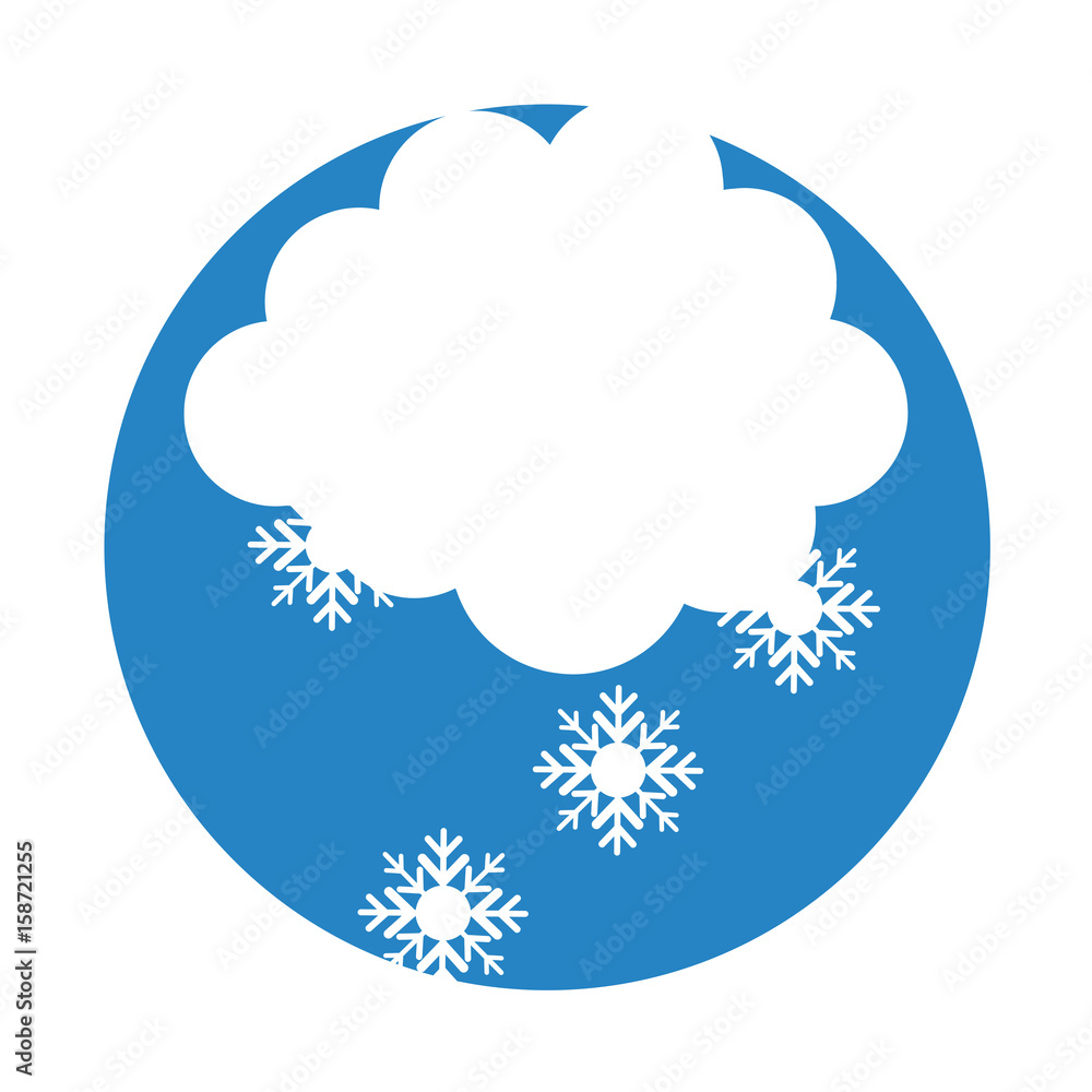 cloud with snowflakes icon vector illustration design