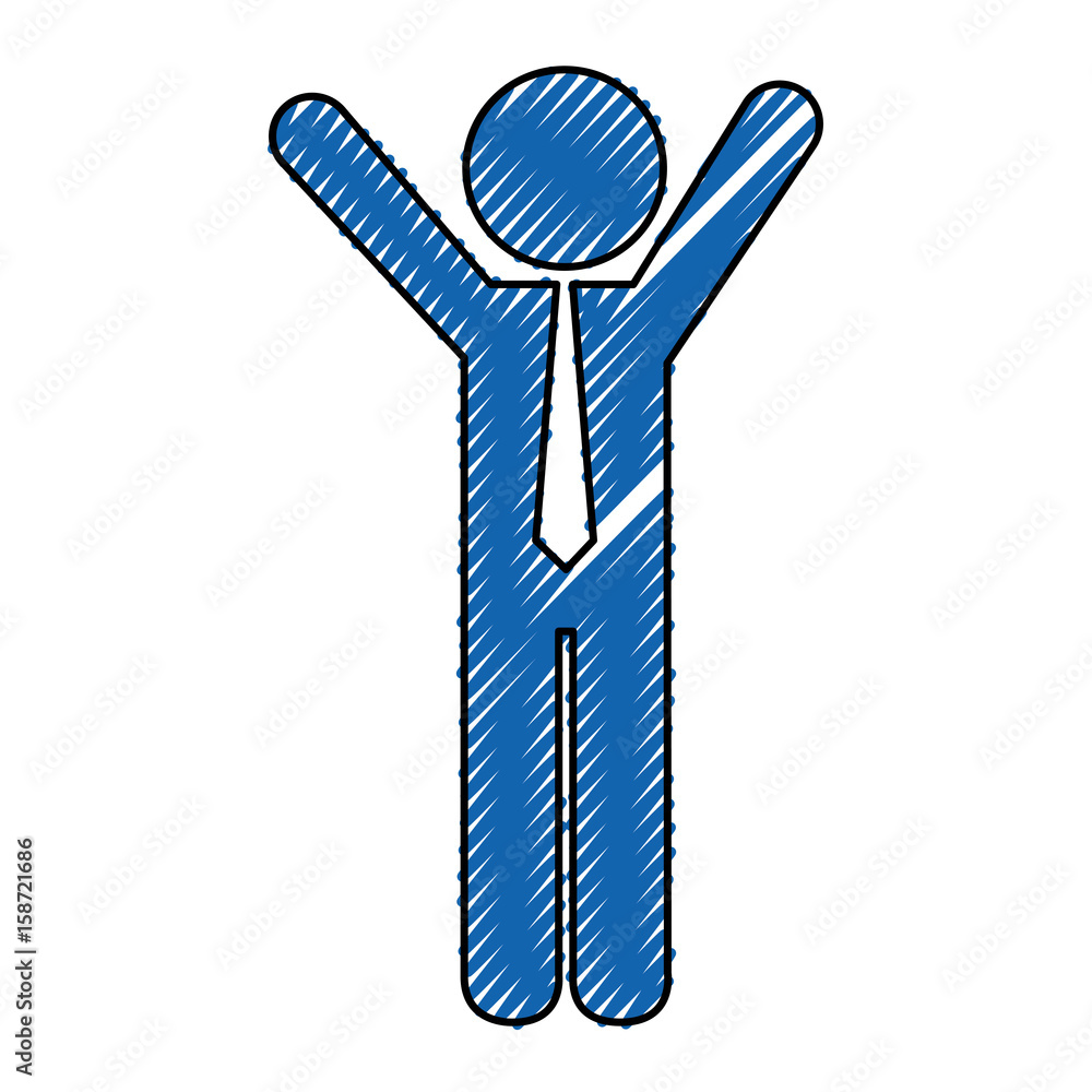 businessman with hands up silhouette vector illustration design businessman with hands up silhouette vector illustration design