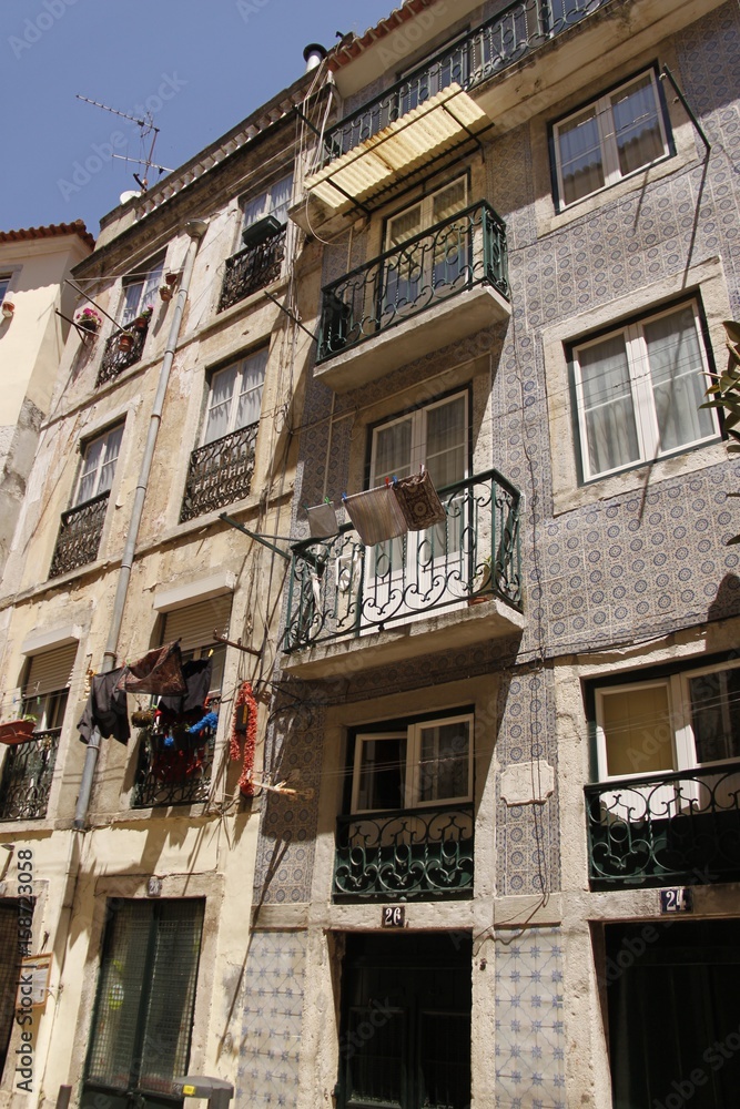Immeuble ancien à Lisbonne, Portugal