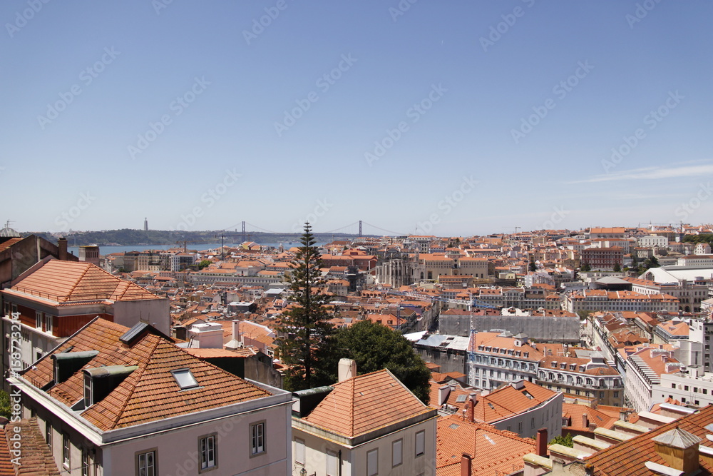 Panorama urbain à Lisbonne, Portugal	