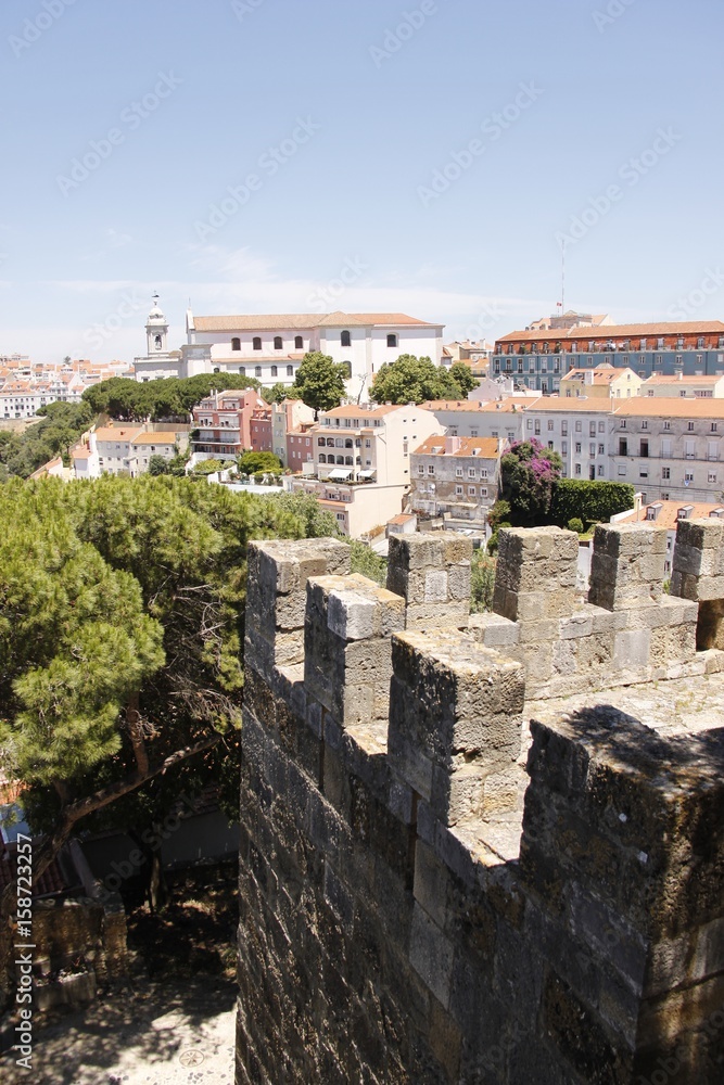 Tour du château de Saint-Georges à Lisbonne, Portugal	