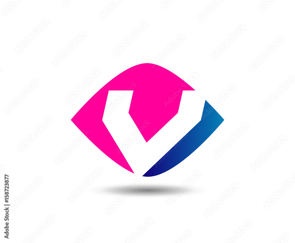 Letter v logo icon design template elements
