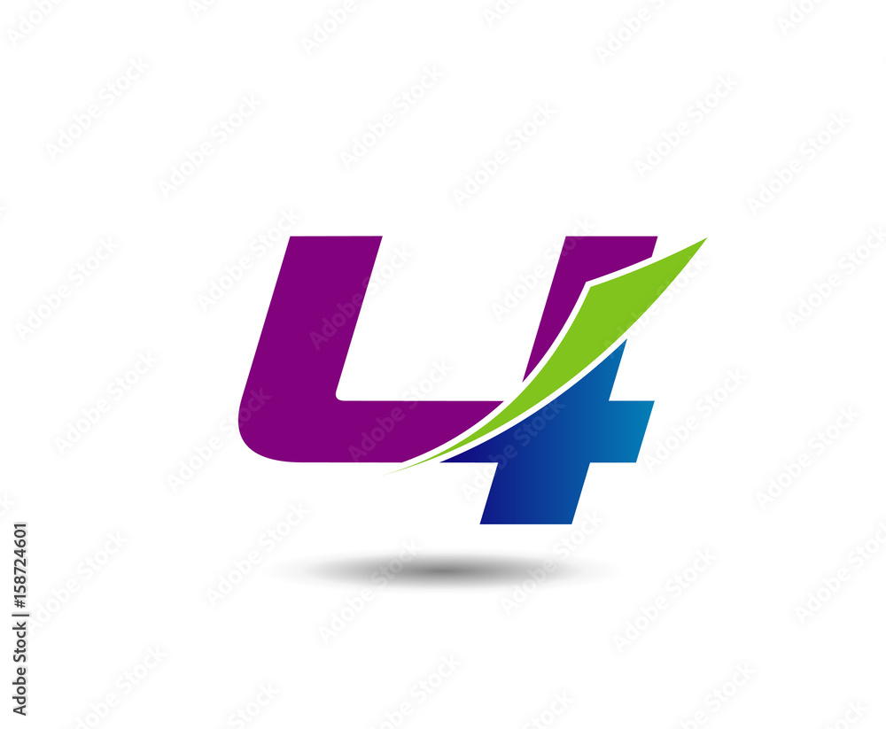 Vector sign logo number 4
Vector sign logo number 4