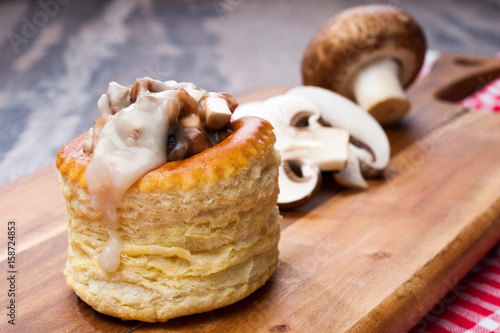 Pastry with mushroom