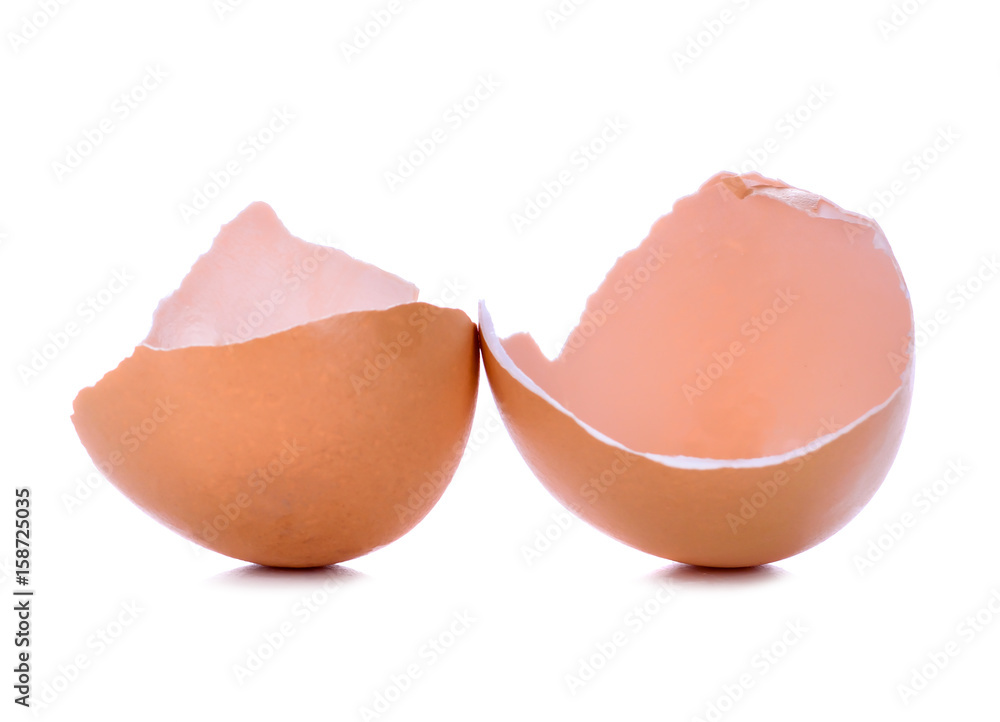 Egg shells isolated on white background Egg shells isolated on white background