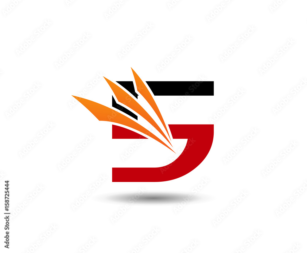 Vector sign number 5 logo
Vector sign number 5 logo