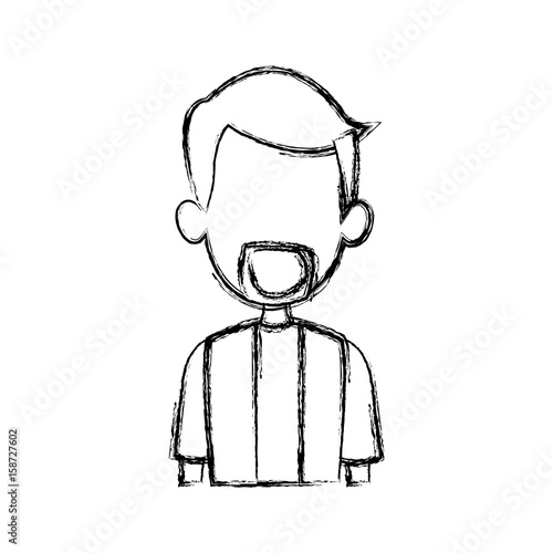 sketch of the man character faceless portrait vector illustration photo