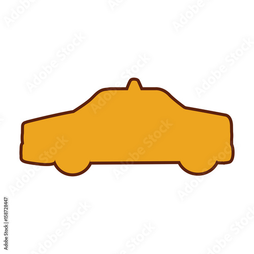 taxi car silhouette icon vector illustration design