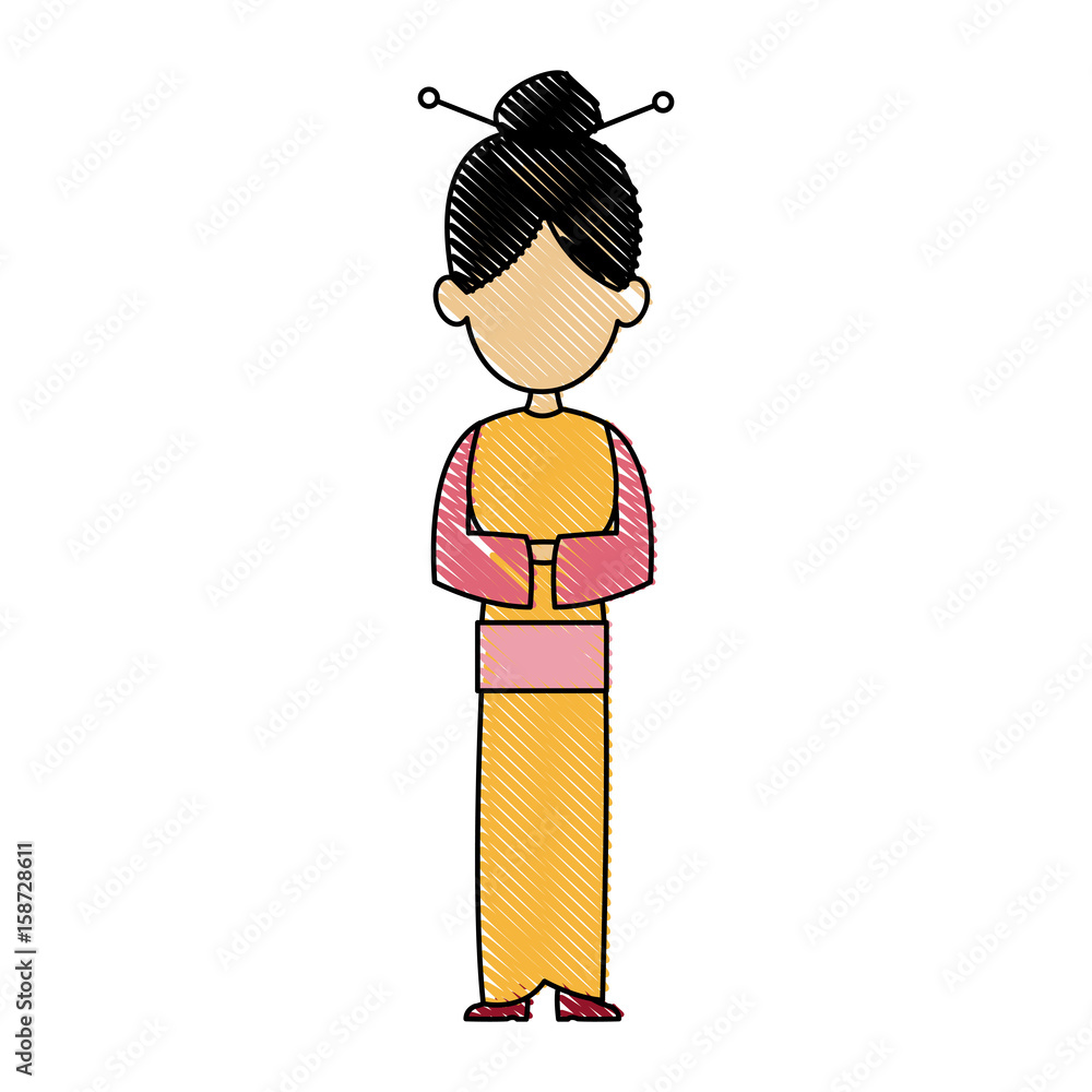 standing woman drawing female young vector illustration standing woman drawing female young vector illustration