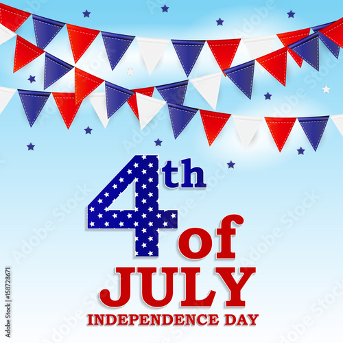 Fourth of July, Independence day of the United States. Happy Bir