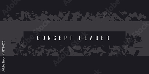 concept abstract chaos geometry header. vector illustration of military style pattern for surface design