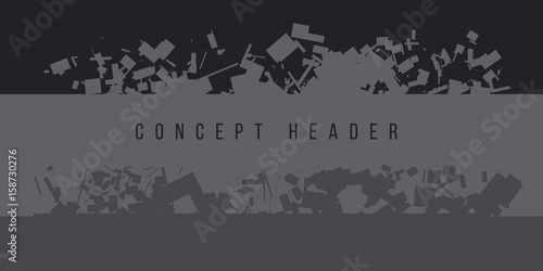 concept abstract chaos geometry header. vector illustration of military style pattern for surface design