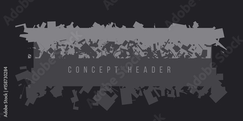 concept abstract chaos geometry header. vector illustration of military style pattern for surface design
