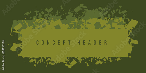 concept abstract chaos geometry header. vector illustration of military style...