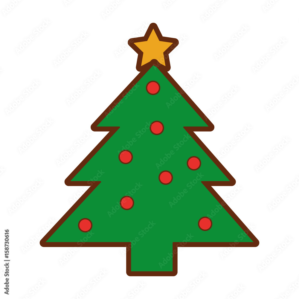 Obraz premium christmas tree isolated icon vector illustration design
