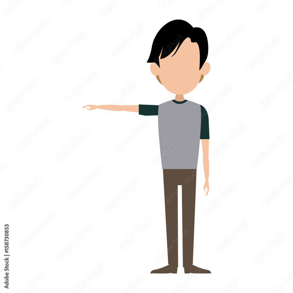 man male cartoon faceless standing gesture image vector illustration man male cartoon faceless standing gesture image vector illustration