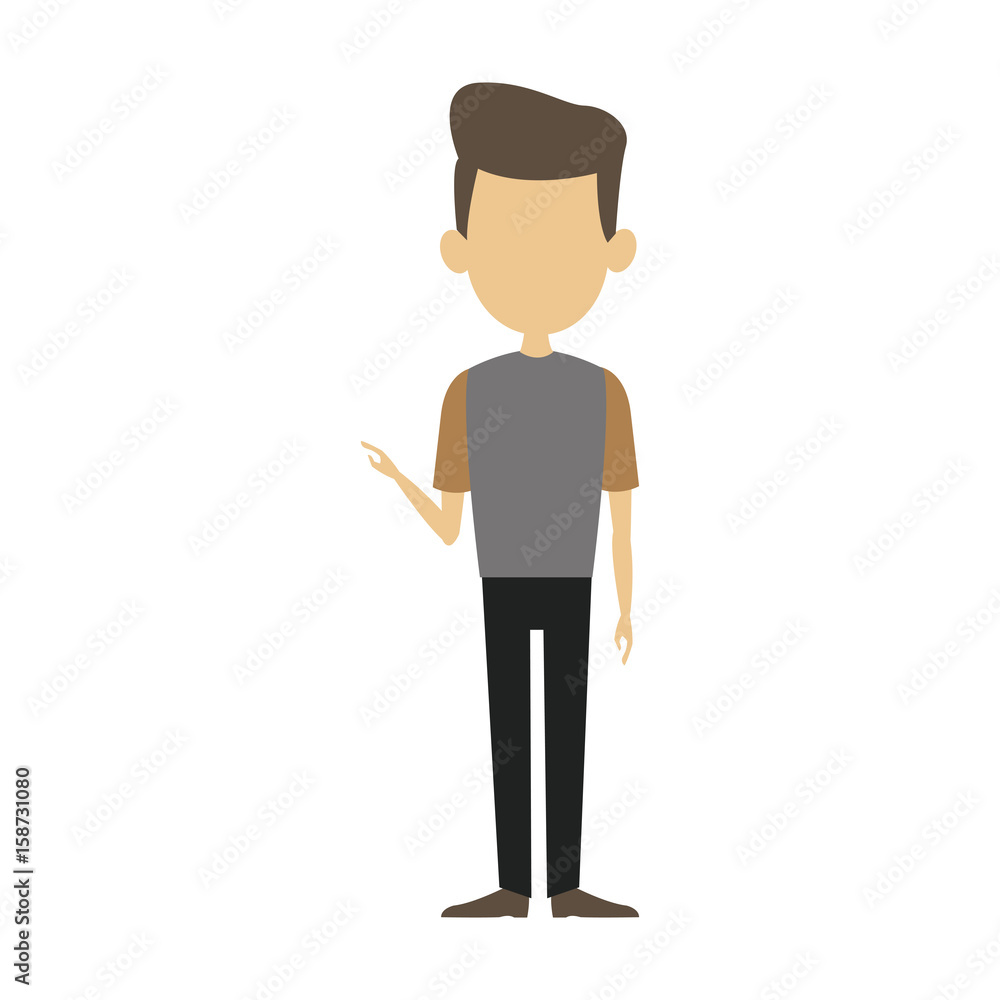 man male cartoon faceless standing gesture image vector illustration man male cartoon faceless standing gesture image vector illustration