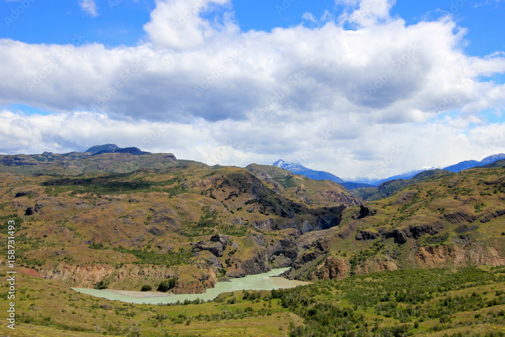 Deep blue Baker river, Carretera Austral, Route 7 Chile Deep blue Baker river, Carretera Austral, Route 7 Chile