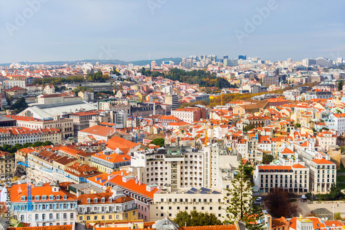 View of roofs in Lisbon, Portugal