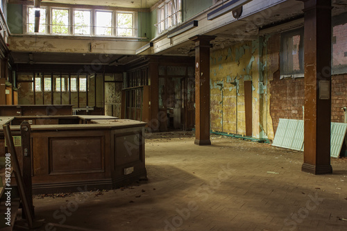 Abandoned building from inside, located in England, Wolverhampton photo