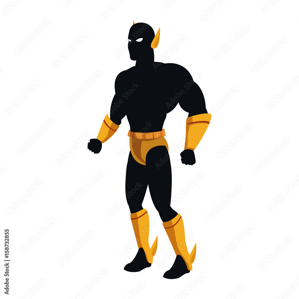 silhouette of a superhero posing vector illustration silhouette of a superhero posing vector illustration