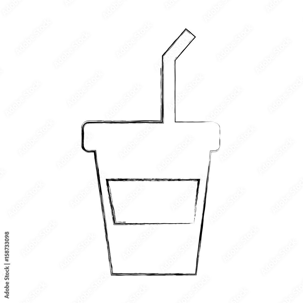 plastic cup with straw icon vector illustration design plastic cup with straw icon vector illustration design